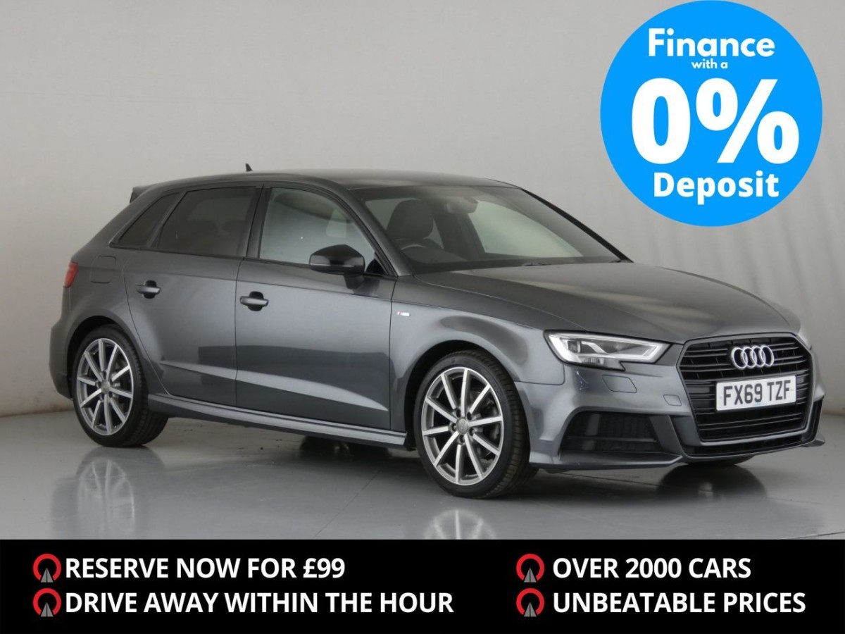 AUDI A3 1.5 SPORTBACK TFSI S LINE BLACK EDITION 5D 148 BHP - 2019 - £12,700