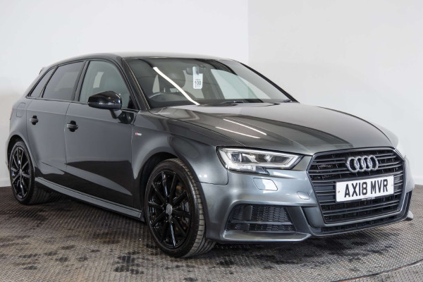 AUDI A3 2018 (18) 1.5 TFSI COD BLACK EDITION SPORTBACK 5DR PETROL MANUAL EURO 6 (S/S) (150 PS