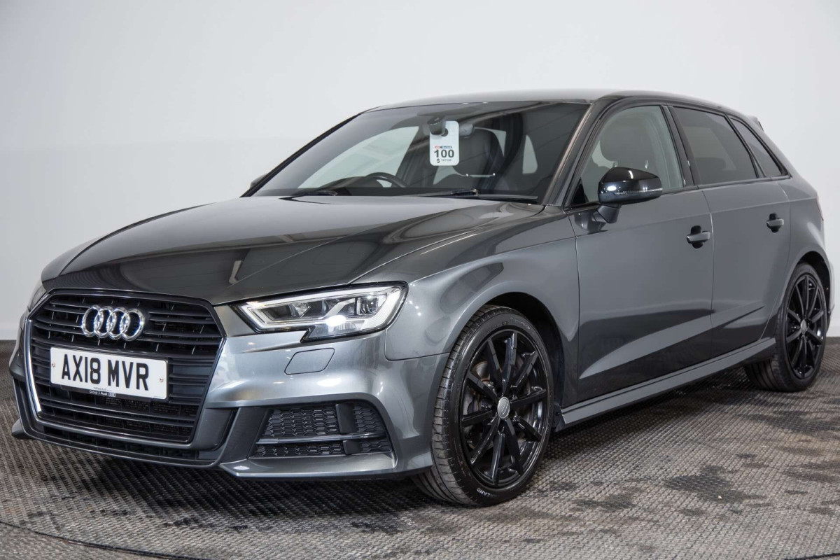 AUDI A3 2018 (18) 1.5 TFSI COD BLACK EDITION SPORTBACK 5DR PETROL MANUAL EURO 6 (S/S) (150 PS - 2018 - £10,500