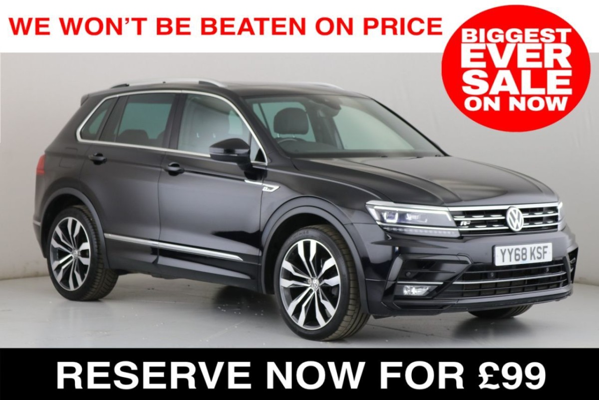 VOLKSWAGEN TIGUAN 2.0 R-LINE TDI 4MOTION DSG 5D 148 BHP - 2018 - £24,400