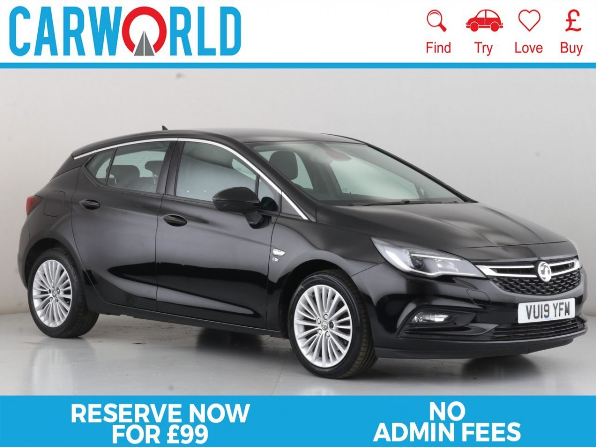 VAUXHALL ASTRA 1.6 ELITE NAV S/S 5D 198 BHP - 2019 - £13,990