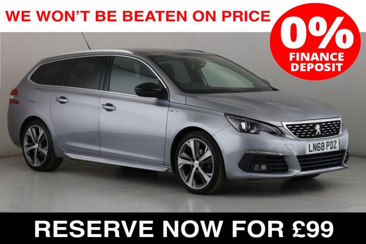 PEUGEOT 308 1.5 BLUE HDI S/S SW GT LINE 5D 129 BHP - 2018 - £14,700