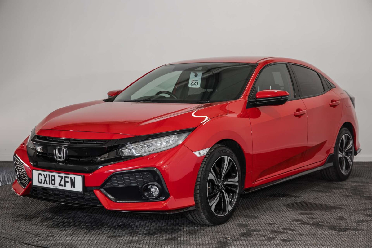 HONDA CIVIC 2018 (18) 1.5 VTEC TURBO SPORT HATCHBACK 5DR PETROL MANUAL EURO 6 (S/S) (182 PS) - 2018 - £13,000