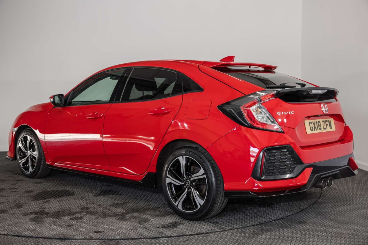 HONDA CIVIC 2018 (18) 1.5 VTEC TURBO SPORT HATCHBACK 5DR PETROL MANUAL EURO 6 (S/S) (182 PS) - 2018 - £13,000